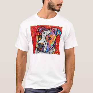 Camiseta Pitbull cósmico - colorido brillante - idea del