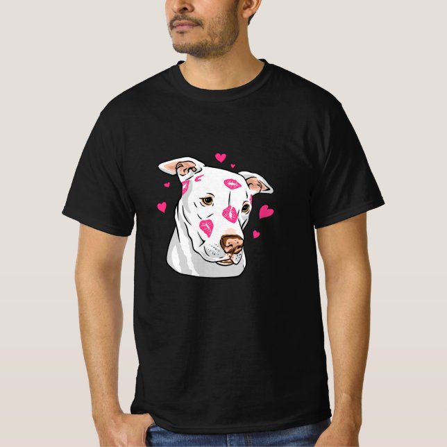Camiseta Pitbull Cute Love Heart (Anverso)