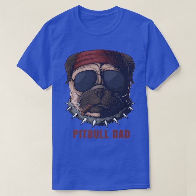 Camiseta Pitbull Dad American Pit Bull Dog US Flag 4th Of J (Diseño del anverso)