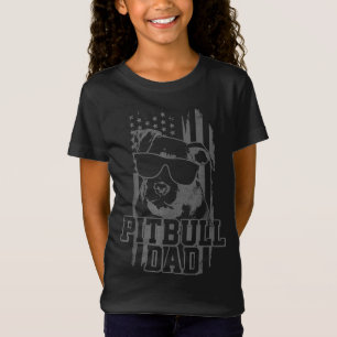 Camiseta Pitbull Dad Bandera Estadounidense Regalo de Perro