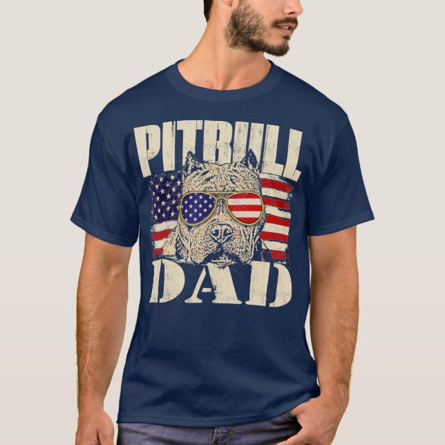 Camiseta Pitbull Dad Dad Dog Lover Pibble Pittie Bull (Anverso)