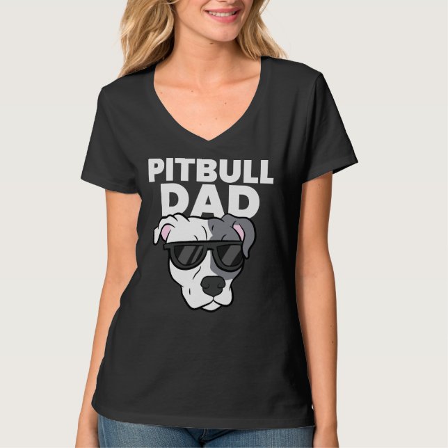 Camiseta Pitbull Dad Pit Bulldog Papa Funny Pitbull Dog Fa (Anverso)