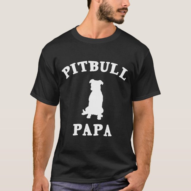 Camiseta Pitbull Dad -Pitbull- Men Pitbull Shir (Anverso)