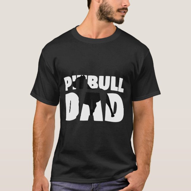 Camiseta Pitbull Dad Pitbull Padre Perro (Anverso)