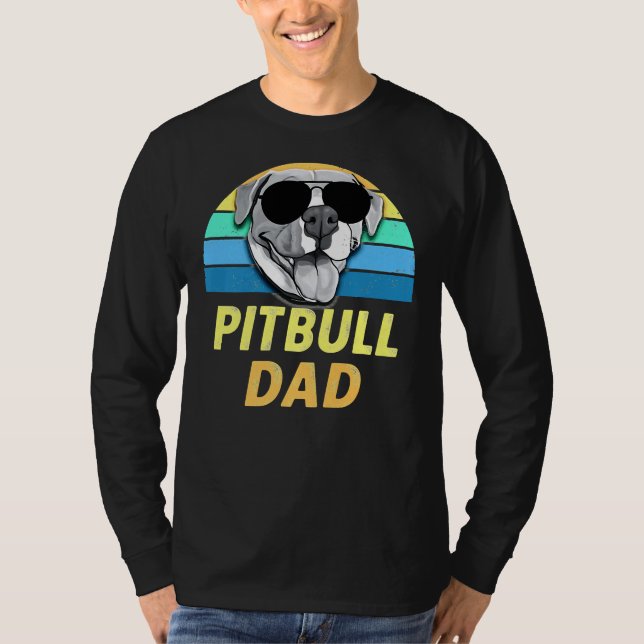 Camiseta Pitbull Dad Retro Funny Pit Bull Awareness (Anverso)