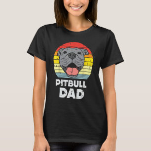 Camiseta Pitbull Dad Sunset Retro Pittie Pitty Mascota Dog