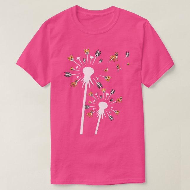 Camiseta Pitbull Dandelion, Perro Mom For Women, Perro Gran (Diseño del anverso)