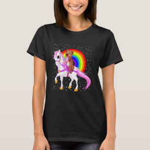 Camiseta Pitbull de moda Caballo Arcoíris