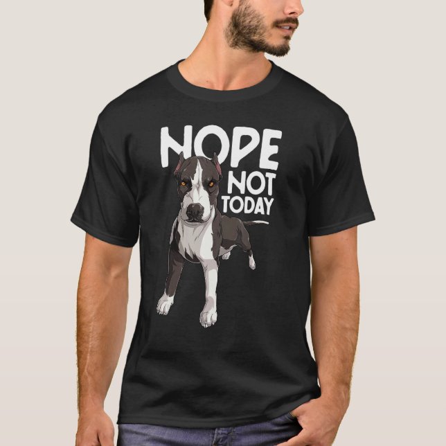 Camiseta Pitbull de moda  Nope Hoy No Pitbull (Anverso)