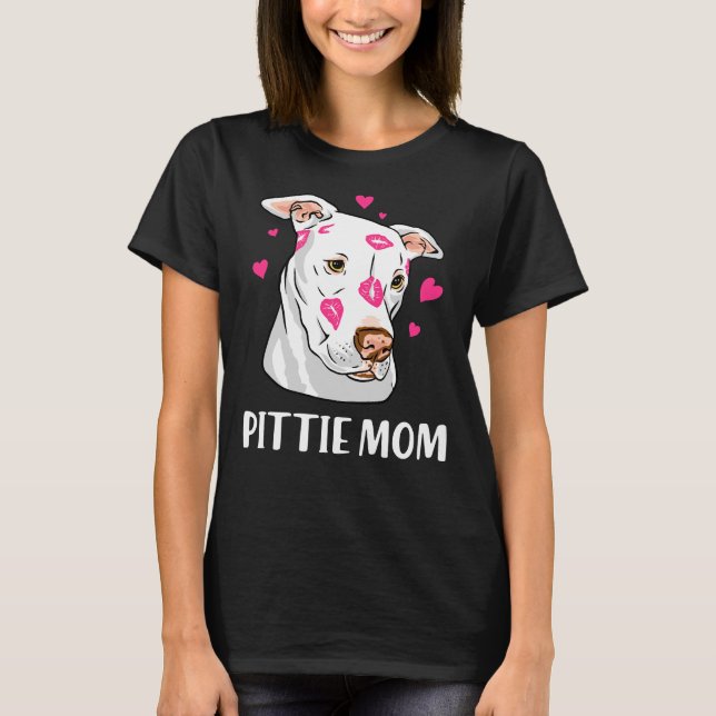 Camiseta Pitbull Dog Amantes a Pittie Mamá Pitbull Mama Mot (Anverso)