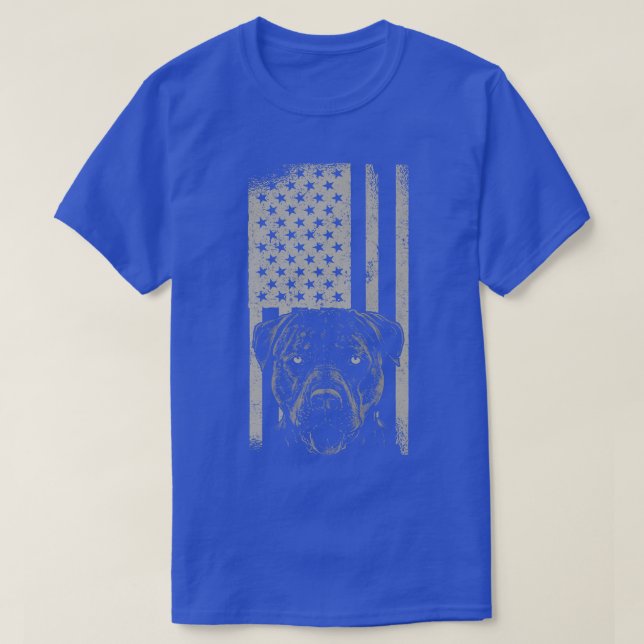 Camiseta Pitbull Dog American Pit Bull USA Flag Premium T-S (Diseño del anverso)