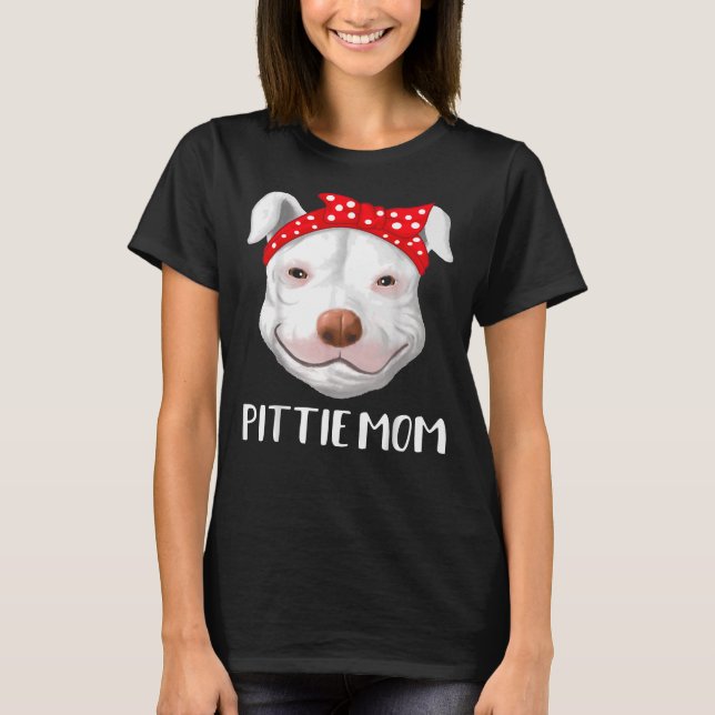 Camiseta Pitbull Dog Aovers Pittie Mamá Día de la Madre (Anverso)
