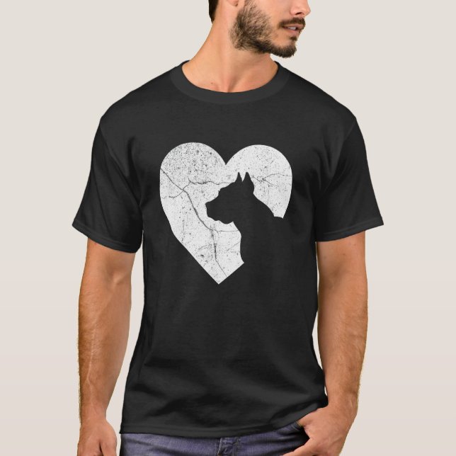 Camiseta Pitbull Dog Funny Heart Valentine's Day Dog Dad Mo (Anverso)