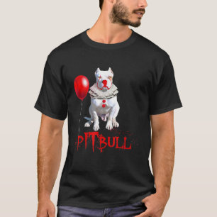 Camiseta Pitbull Dog ITClown para el Horror del Día de Hall
