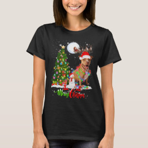 Camiseta Pitbull Dog Merry Christmas Dog Lover