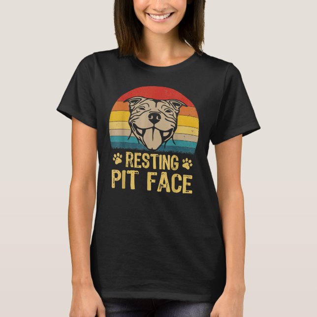 Camiseta Pitbull Dog Resting Pit Face (Anverso)