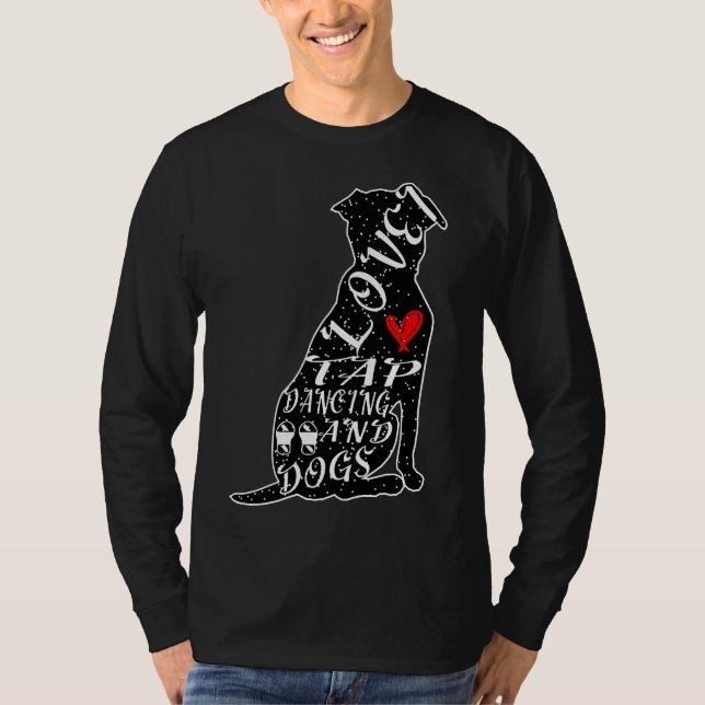 Camiseta Pitbull Dog Silhouette Me Encanta El Baile De Tap  (Anverso)