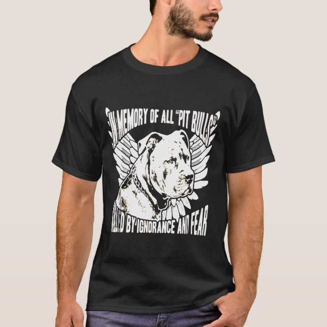 Camiseta Pitbull En Memoria De Todos Los Pitbulls (Anverso)