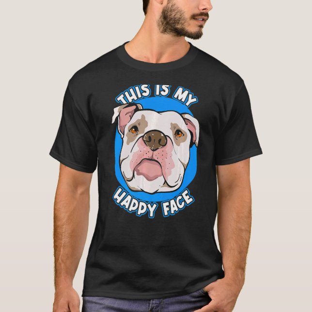 Camiseta Pitbull Esta es mi cita de Pitbulls feliz (Anverso)