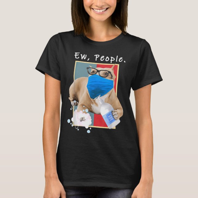 Camiseta Pitbull Ew People Dog Con Una Máscara De Cara Mamá (Anverso)