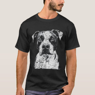 Camiseta Pitbull Face Cute Dote Lover Hombres Mujeres Blanc