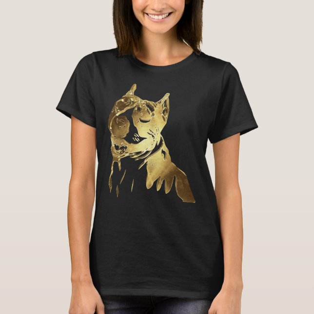 Camiseta Pitbull Golden Dog Face Pit Bull (Anverso)