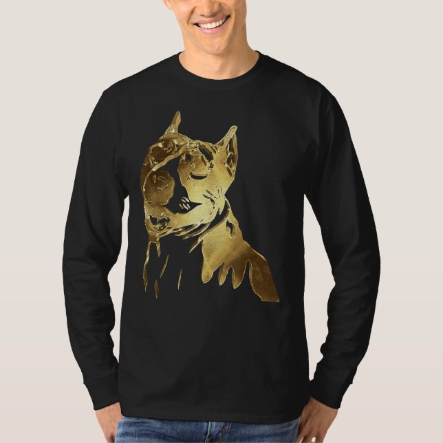 Camiseta Pitbull Golden Dog Face Pit Bull (Anverso)