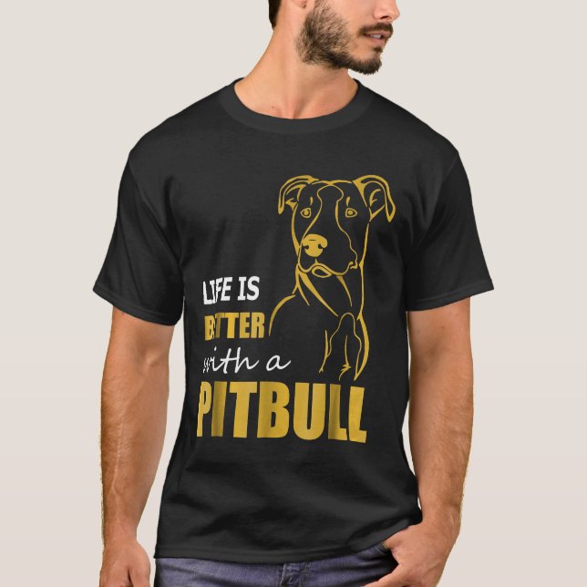 Camiseta Pitbull Guay New Cute Funny Pit Bull Puppy Doe Tee (Anverso)