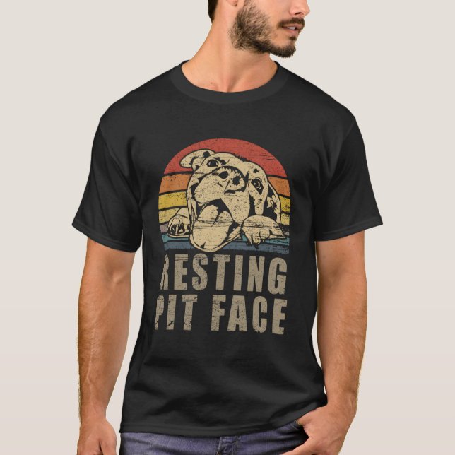 Camiseta Pitbull Love I Love My Pit Resting Pit Face (Anverso)