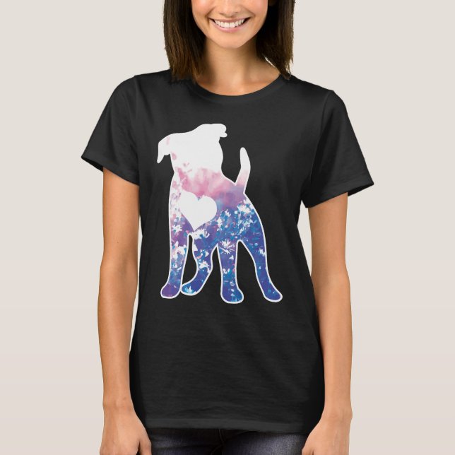 Camiseta Pitbull Love Purple Lavender Print (Anverso)
