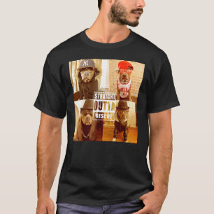 Camiseta Pitbull Love Straight Outta Rescue Funny Pit Bull