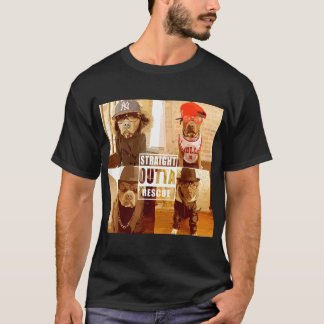 Camiseta Pitbull Love Straight Outta Rescue Funny Pit Bull