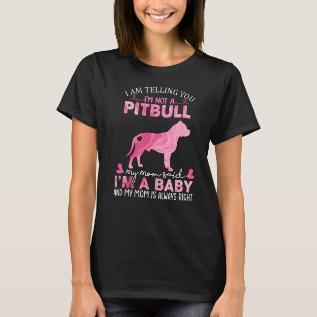 Camiseta Pitbull Mamá Baby Cute Perro Dueño De Navidades (Anverso)