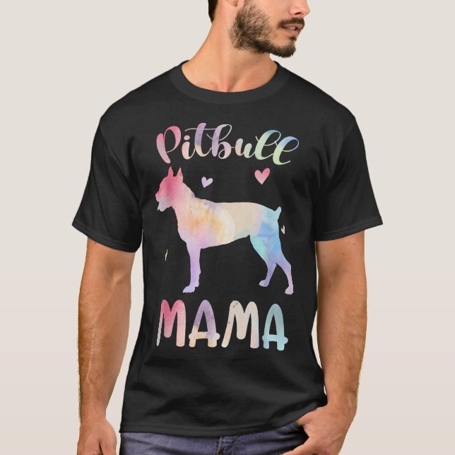 Camiseta Pitbull Mama Colorful Pitbull (Anverso)