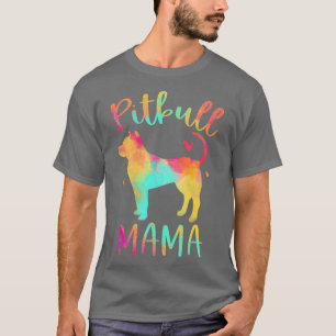 Camiseta Pitbull Mama Colorful Pitbull Terrier Pittie Dog