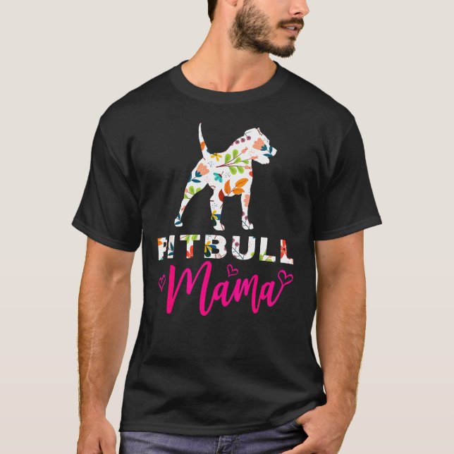 Camiseta Pitbull Mama Cute Dog Lover (Anverso)