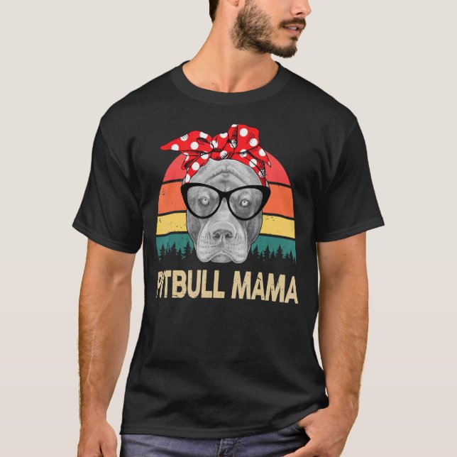 Camiseta Pitbull Mama Cute Pittie Mamá Pibble (Anverso)