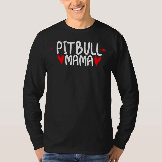 Camiseta Pitbull Mama Dog Mom (Anverso)