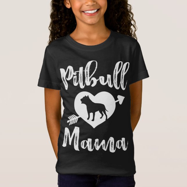 Camiseta Pitbull Mama Proud Pitbull Mom (Anverso)