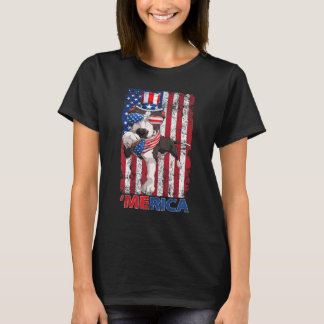 Camiseta Pitbull Merica Vintage La Bandera Estadounidense G