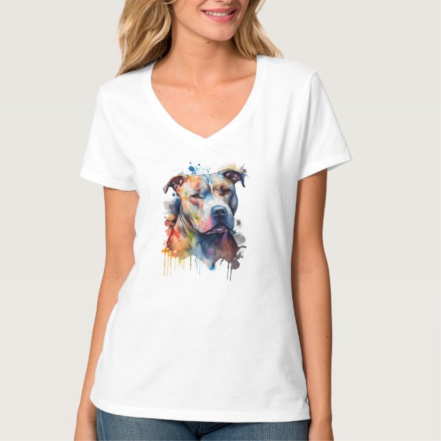 Camiseta Pitbull, Mirada tierna, fuerza inigualable (Anverso)