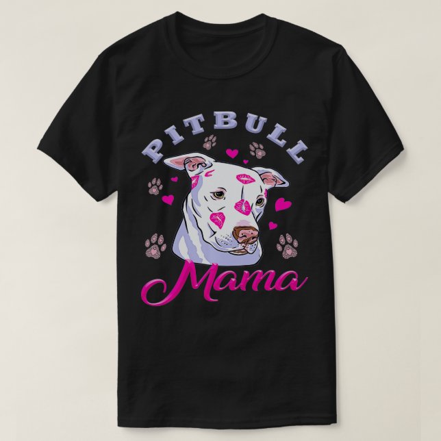 Camiseta Pitbull Mom Con Cara De Lástima, Funny Pitbull Mam (Diseño del anverso)