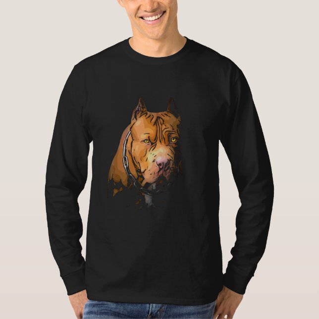 Camiseta Pitbull Mom Dad Casual Graphics Design (Anverso)