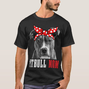 Camiseta Pitbull Mom Funny Cute Vintage Pitbull Perro Mom