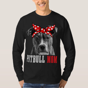Camiseta Pitbull Mom Funny Cute Vintage Pitbull Perro Mom