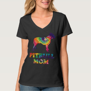 Camiseta Pitbull Mom Funny Dog Mom Tie Dye Style Madres Da