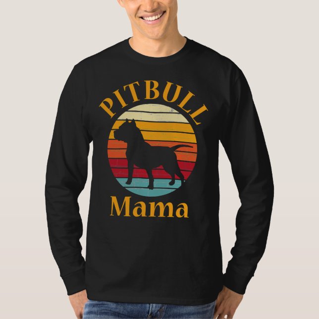 Camiseta Pitbull Mom Pit Bull Mama Pittie Pitty Cute Dote L (Anverso)