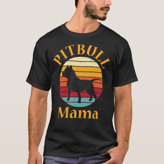 Camiseta Pitbull Mom Pit Bull Mama Pittie Pitty Cute Dote L (Anverso)