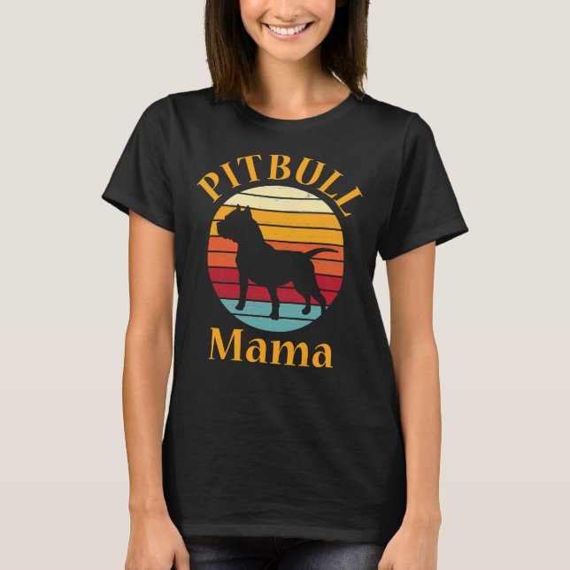 Camiseta Pitbull Mom Pit Bull Mama Pittie Pitty Cute Dote L (Anverso)