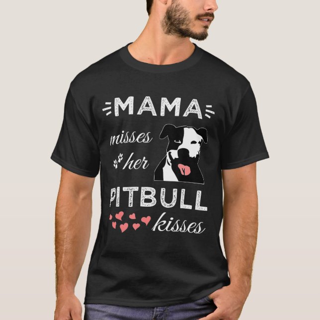 Camiseta Pitbull Mom Pittie Mama Rescue Adopt Bully Breed D (Anverso)